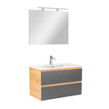 Leziter Set mobilier baie Vario Forte 80, stejar-antracit