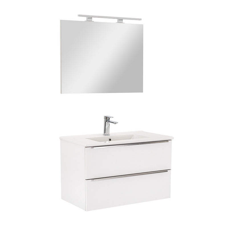 Leziter Set mobilier baie Vario Trim 80, alb-alb