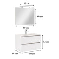 Leziter Set mobilier baie Vario Trim 80, alb-alb
