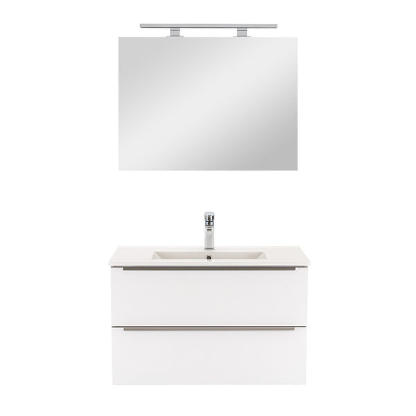 Leziter Set mobilier baie Vario Trim 80, alb-alb