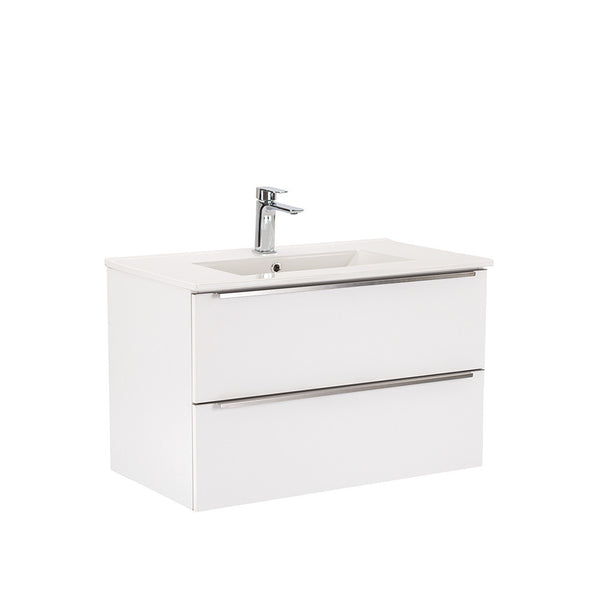 Leziter Masca chiuveta baie Vario Trim 80 cu lavoar, alb-alb