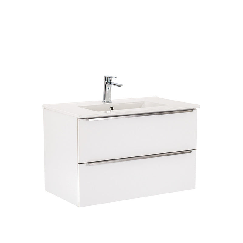 Leziter Masca chiuveta baie Vario Trim 80 cu lavoar, alb-alb