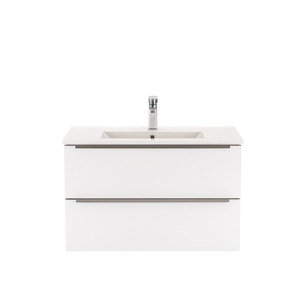 Leziter Masca chiuveta baie Vario Trim 80 cu lavoar, alb-alb
