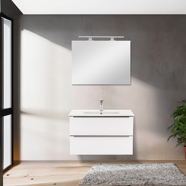 Leziter Masca chiuveta baie Vario Trim 80 cu lavoar, antracit-alb