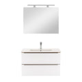 Leziter Set mobilier baie Vario Trim 80, stejar-alb