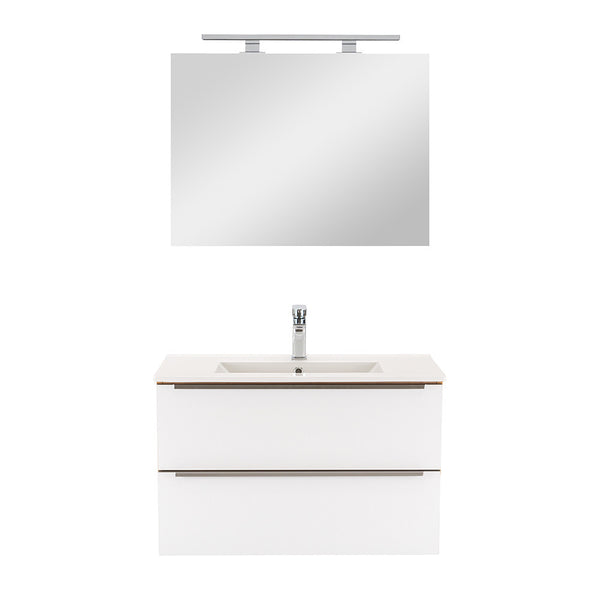 Leziter Set mobilier baie Vario Trim 80, stejar-alb
