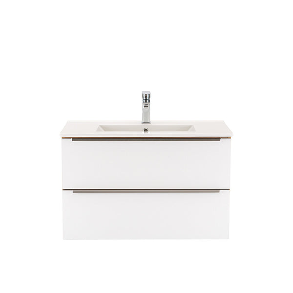Leziter Masca chiuveta baie Vario Trim 80 cu lavoar, stejar-alb