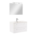 Leziter Set mobilier baie Vario Clam 80, alb-alb
