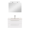 Leziter Set mobilier baie Vario Clam 80, alb-alb