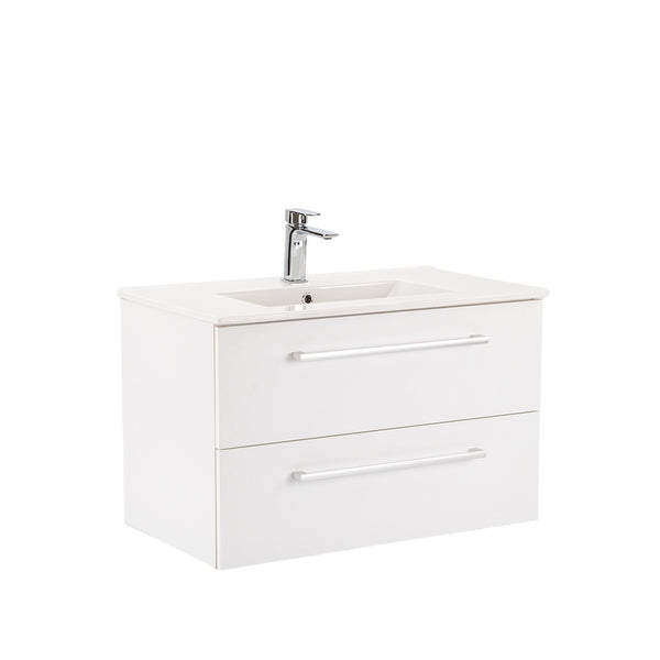 Leziter Masca chiuveta baie Vario Clam 80 cu lavoar, alb-alb