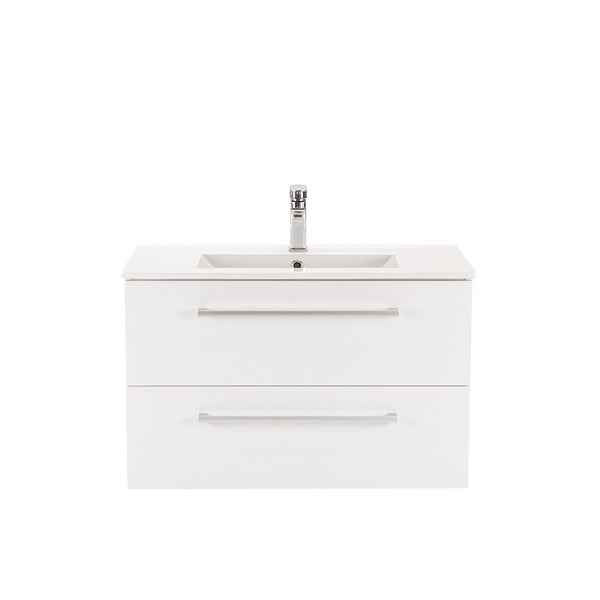 Leziter Masca chiuveta baie Vario Clam 80 cu lavoar, alb-alb