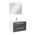 Leziter Set mobilier baie Vario Clam 80, alb-antracit