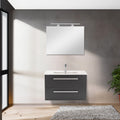 Leziter Set mobilier baie Vario Clam 80, alb-antracit