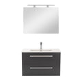 Leziter Set mobilier baie Vario Clam 80, alb-antracit