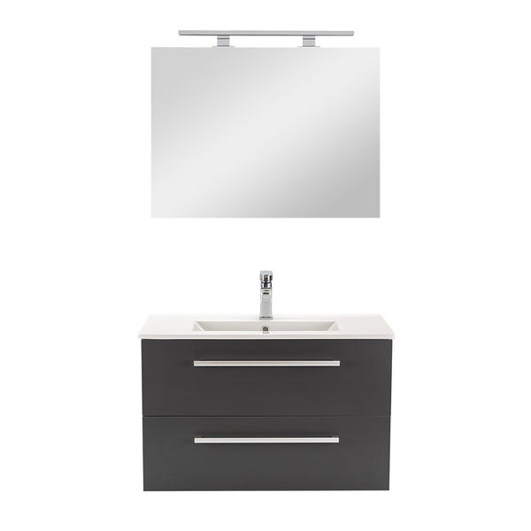 Leziter Set mobilier baie Vario Clam 80, alb-antracit