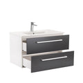 Leziter Set mobilier baie Vario Clam 80, alb-antracit