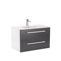 Leziter Masca chiuveta baie Vario Clam 80 cu lavoar, alb-antracit