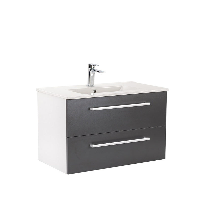 Leziter Masca chiuveta baie Vario Clam 80 cu lavoar, alb-antracit