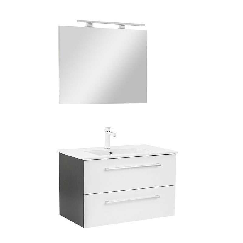 Leziter Set mobilier baie Vario Clam 80, antracit-alb