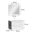 Leziter Set mobilier baie Vario Clam 80, antracit-alb