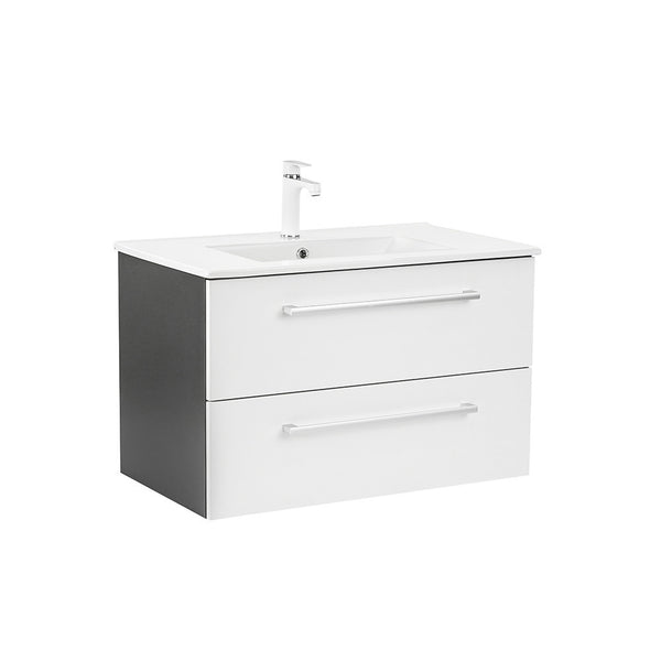 Leziter Masca chiuveta baie Vario Clam 80 cu lavoar, antracit-alb