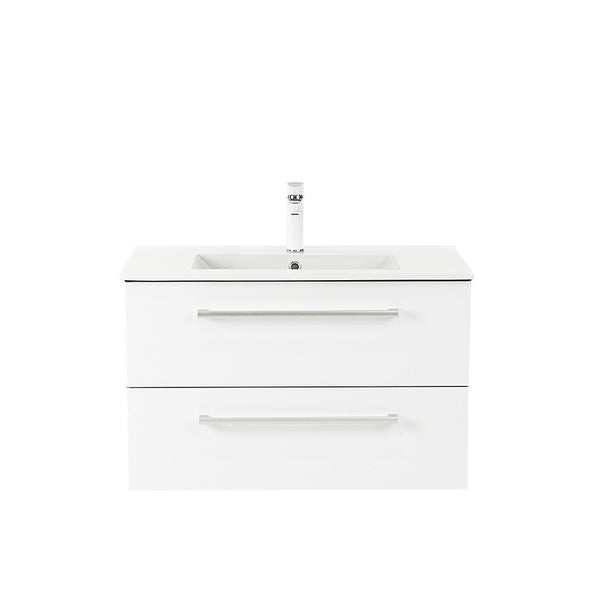 Leziter Masca chiuveta baie Vario Clam 80 cu lavoar, antracit-alb