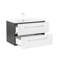 Leziter Masca chiuveta baie Vario Clam 80 cu lavoar, antracit-alb