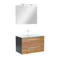 Leziter Set mobilier baie Vario Clam 80, antracit-stejar
