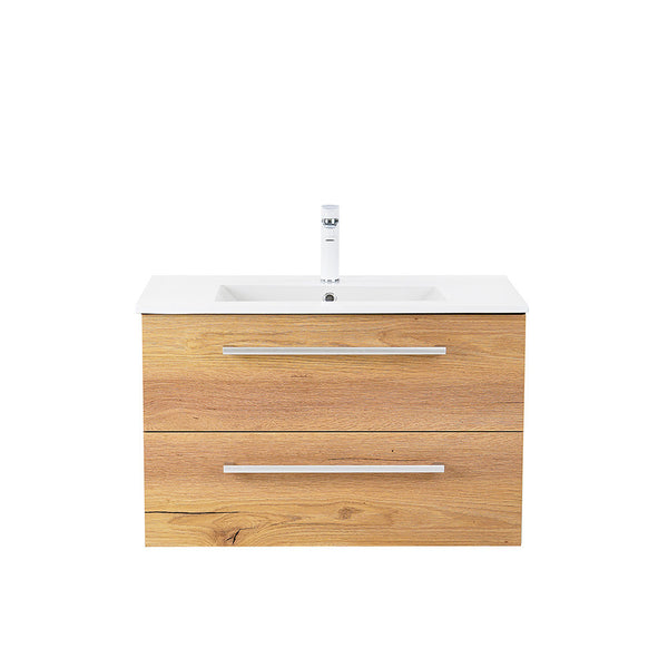Leziter Masca chiuveta baie Vario Clam 80 cu lavoar, antracit-stejar