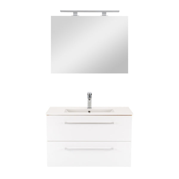 Leziter Set mobilier baie Vario Clam 80, stejar-alb
