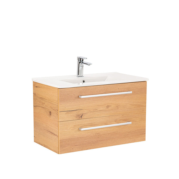 Leziter Masca chiuveta baie Vario Clam 80 cu lavoar, stejar-stejar