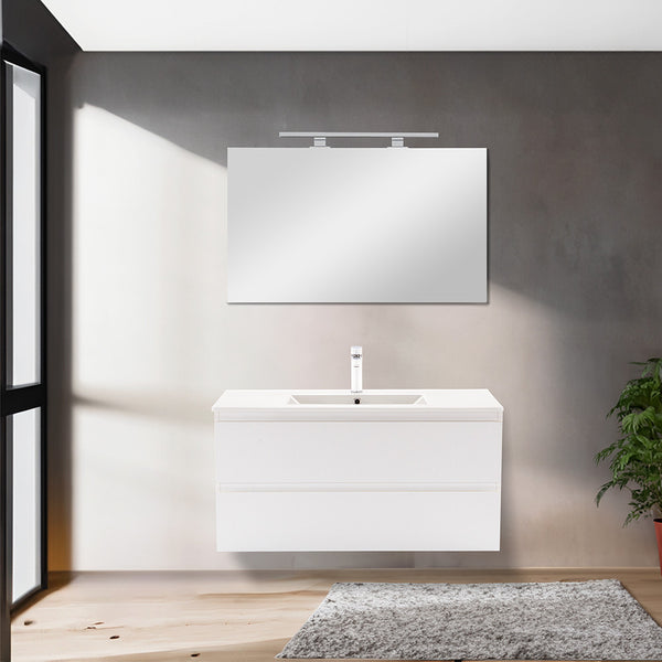 Leziter Set mobilier baie Vario Forte 100, alb-alb