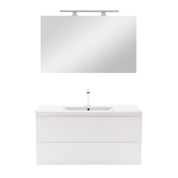 Leziter Set mobilier baie Vario Forte 100, alb-alb