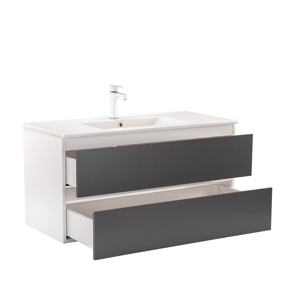 Leziter Set mobilier baie Vario Forte 100, alb-antracit