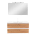 Leziter Set mobilier baie Vario Forte 100, stejar alb