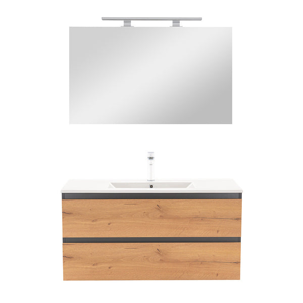 Leziter Set mobilier baie Vario Forte 100, antracit-stejar