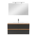 Leziter Set mobilier baie Vario Forte 100, stejar-antracit