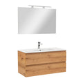 Leziter Set mobilier baie Vario Forte 100, stejar-stejar