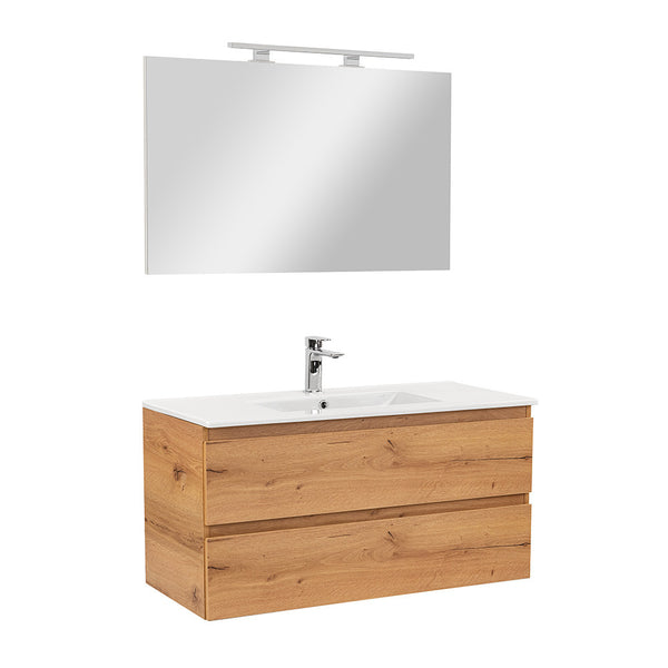 Leziter Set mobilier baie Vario Forte 100, stejar-stejar