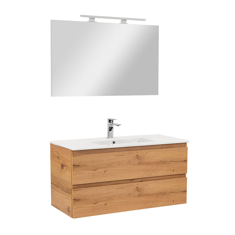 Leziter Set mobilier baie Vario Forte 100, stejar-stejar