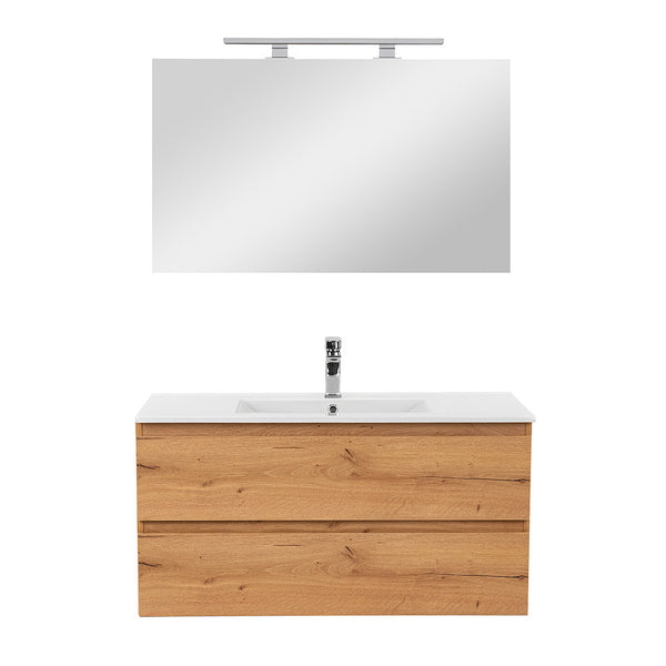 Leziter Set mobilier baie Vario Forte 100, stejar-stejar