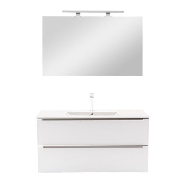 Leziter Set mobilier baie Vario Trim 100, alb-alb