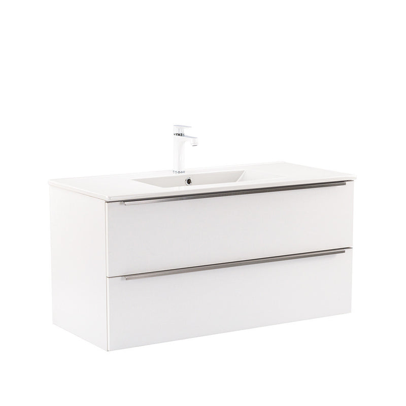 Leziter Masca chiuveta baie Vario Trim 100 cu lavoar, alb-alb