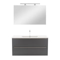Leziter Set mobilier baie Vario Trim 100, alb-antracit