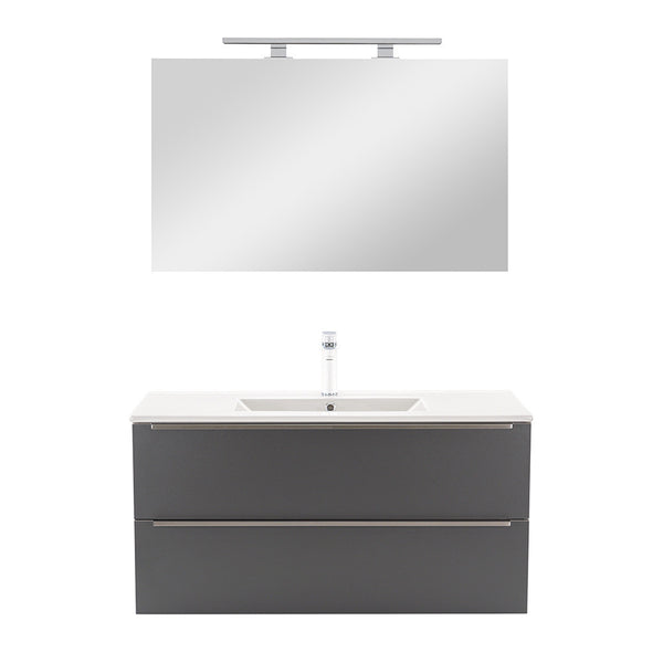 Leziter Set mobilier baie Vario Trim 100, alb-antracit