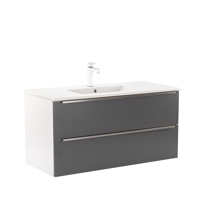 Leziter Masca chiuveta baie Vario Trim 100 cu lavoar, alb-antracit