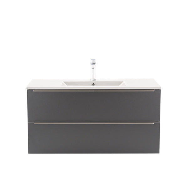 Leziter Masca chiuveta baie Vario Trim 100 cu lavoar, alb-antracit