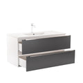 Leziter Masca chiuveta baie Vario Trim 100 cu lavoar, alb-antracit