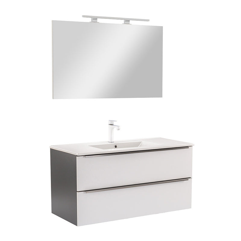 Leziter Set mobilier baie Vario Trim 100, antracit-alb