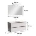 Leziter Set mobilier baie Vario Trim 100, antracit-alb